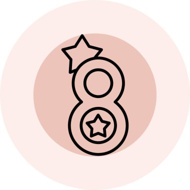 Moda biçimi arka planında altıncı simge