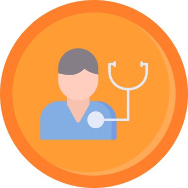 Doktor düz vektör simgesi