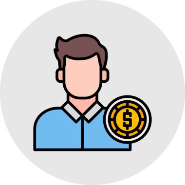 Para ikonu. özet vektör illüstrasyonu