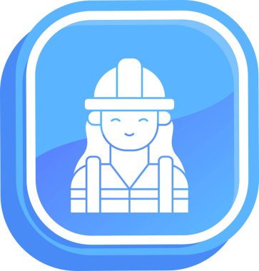 Miğferli kadın işçi