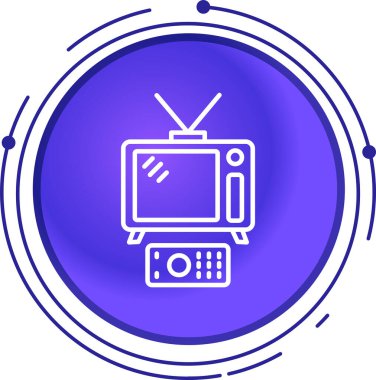 Vektör TV simgesi illüstrasyonu
