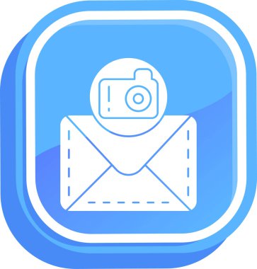 e- posta simgesi. Web için basit e- posta vektör simgeleri çizimi