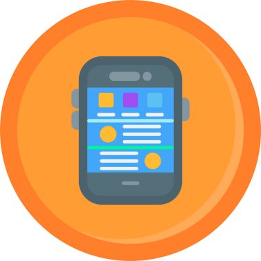 - Telefon. Web simgesi basit illüstrasyon