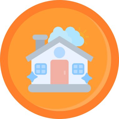 Ev. Web simgesi basit illüstrasyon