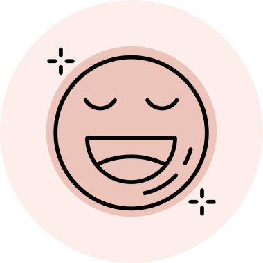 Mutlu Emoji simge tasarlamak vektör