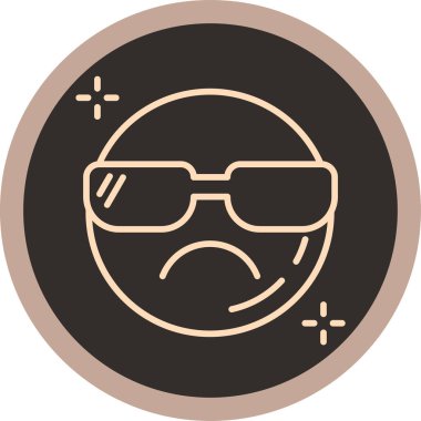 Güneş gözlüklü ve sakallı bir adamın vektör çizimi