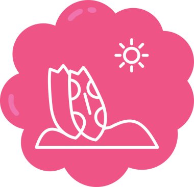 Bulut. Web simgesi basit illüstrasyon