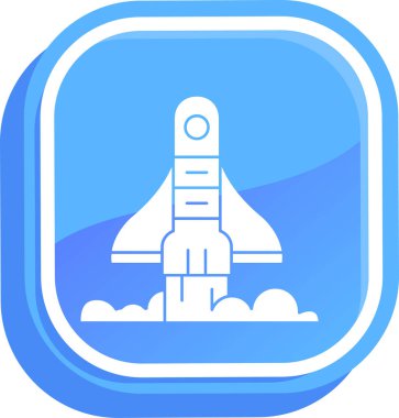 roket ikonu vektör illüstrasyonu