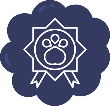 Bir köpek simgesinin vektör illüstrasyonu