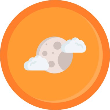 Ay ikonu vektör illüstrasyonu