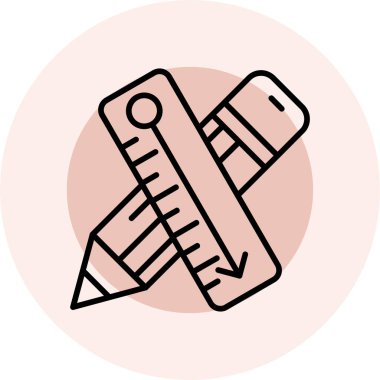 Kalem. Web simgesi basit illüstrasyon