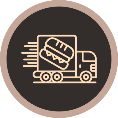 Kamyon. Web simgesi basit illüstrasyon