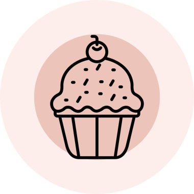 Tatlım. Web simgesi basit illüstrasyon