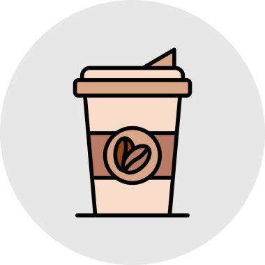 kahve fincanı ikonu vektör illüstrasyonu