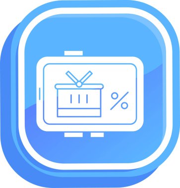 Alışveriş. Web simgesi basit illüstrasyon