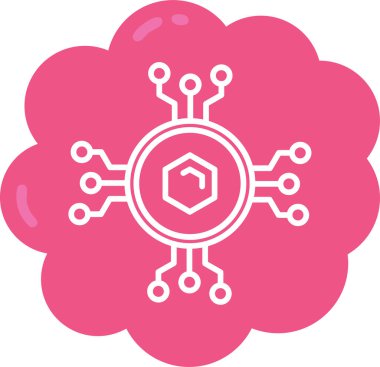 Bir çiçek simgesinin vektör illüstrasyonu