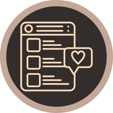 Aşk simgesinin vektör illüstrasyonu