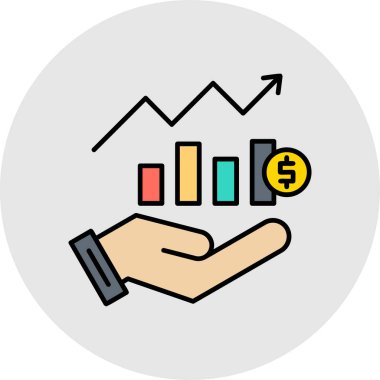 Bozuk para simgesi vektör illüstrasyon tasarımı çizelgesi