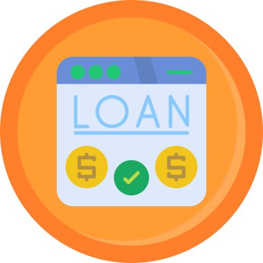 Kredi düz vektör simgesi