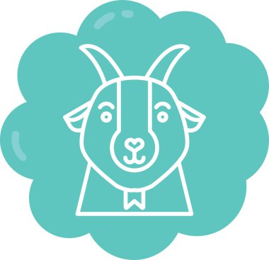 Koyun ikonu vektör illüstrasyonu