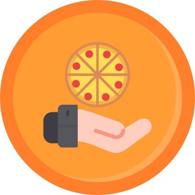 Yemek. Web simgesi basit illüstrasyon