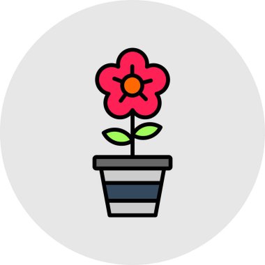 çiçek simgesi vektör illüstrasyonu