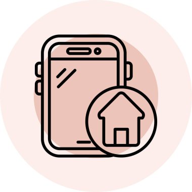 Smart Home modern simge vektör çizimi