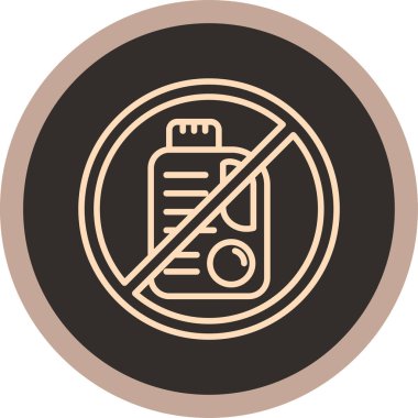 Gaz simgesi olmayan vektör illüstrasyonu