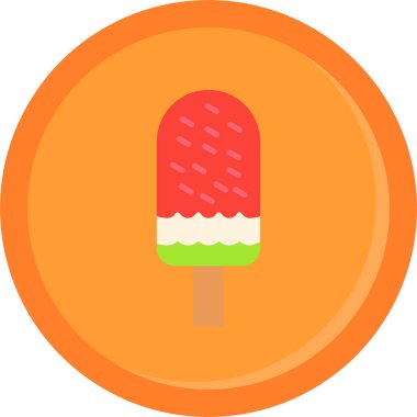 Dondurma. Web simgesi basit illüstrasyon