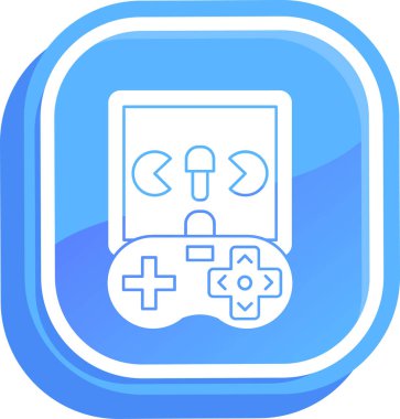 denetleyici oyun simgesi ile doldurulmuş ana hatlar biçimi