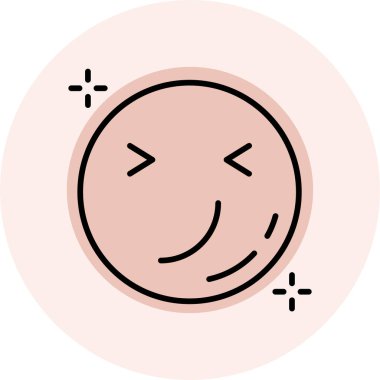 Moda Biçimli Emoji Simgesi İzole Arkaplan