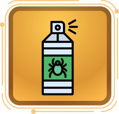 Beyaz arkaplan vektör illüstrasyonunda düz biçimde izole edilmiş antiseptik simgesi