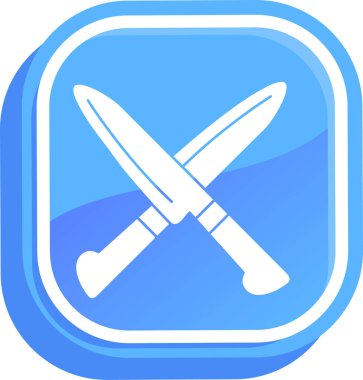 kılıç simgesi, basit vektör illüstrasyonu