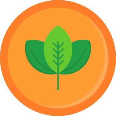 Yaprak. Web simgesi basit illüstrasyon