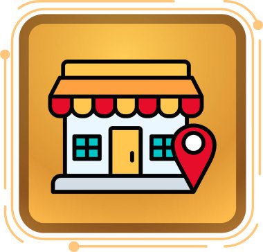 konum oluşturma simgesi vektör çizimi