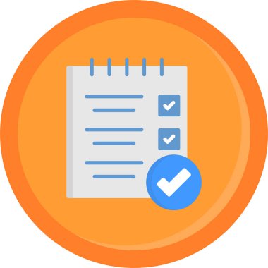 Kontrol listesi. Web simgesi vektör illüstrasyonu