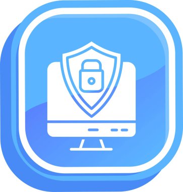 Bilgisayar. Web simgesi basit illüstrasyon