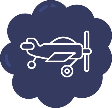 uçak hava taşıma simgesi ana hat biçiminde