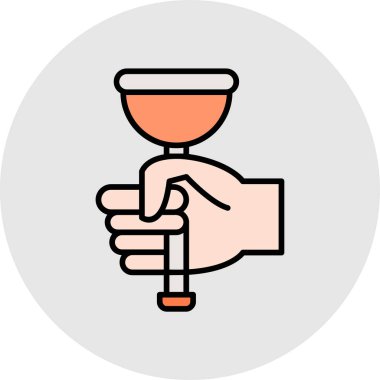 Bir bardak şarabın vektör çizimi