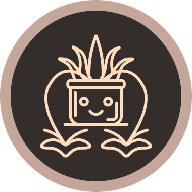 Kaktüs simgesi vektör illüstrasyonu