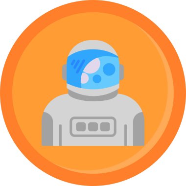 Astronot simgesi, vektör illüstrasyonu