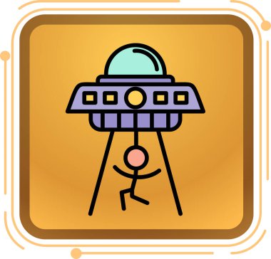 Moda biçimi izole edilmiş arkaplanda ufo simgesi