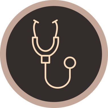 Steteskop. Web simgesi basit tasarım