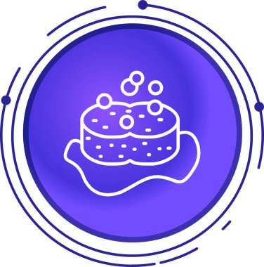 Satır Keki simgesi beyaz arkaplanda izole edildi. Doğum günün kutlu olsun. Renkli taslak konsepti. Vektör.