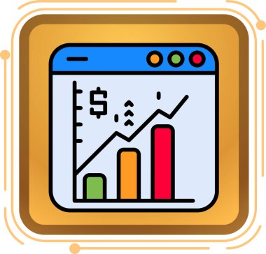 grafik ikonu vektör illüstrasyonu