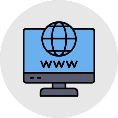 Tarayıcı. Web simgesi basit illüstrasyon