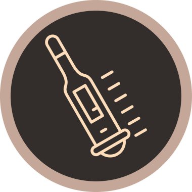 Termometre. Web simgesi basit illüstrasyon