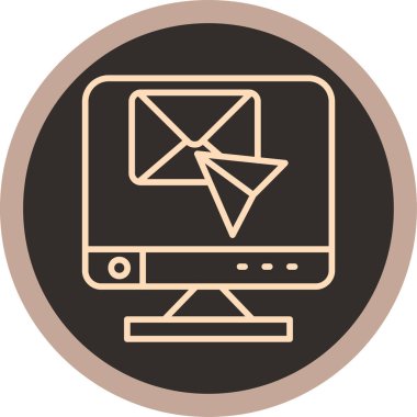 Posta simgesi ve vektör illüstrasyonlu zarf