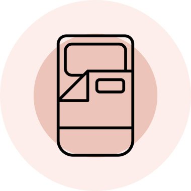 Modern b 'nin vektör illüstrasyonu telefon simgesinden yoksun