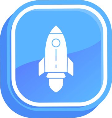 roket ikonu vektör illüstrasyonu